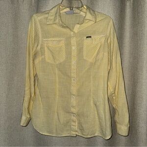 Women’s 100% cotton lightweight, long sleeved, striped shirt by Columbia